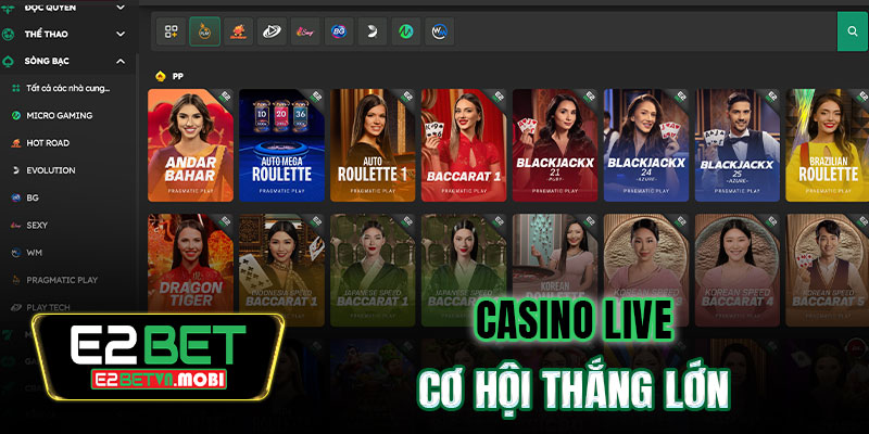 Casino live - Cơ hội thắng lớn, hoàn tiền hấp dẫn