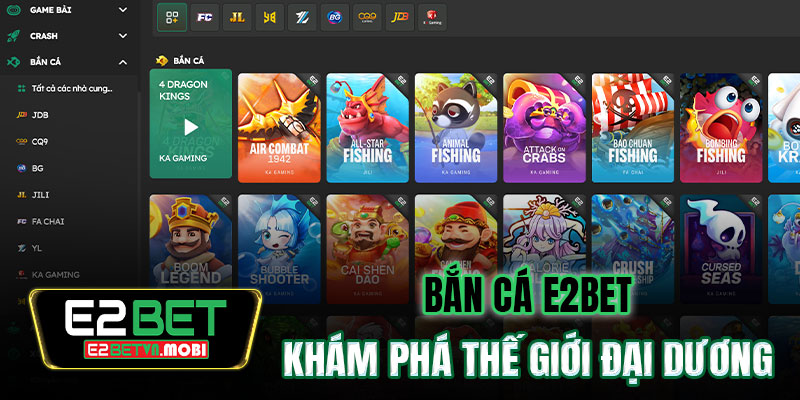 Thế giới đại dương với game bắn cá thú vị